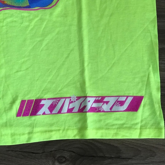 Unisex Neon Marvel Spiderman T-shirt - Picture 4 of 5